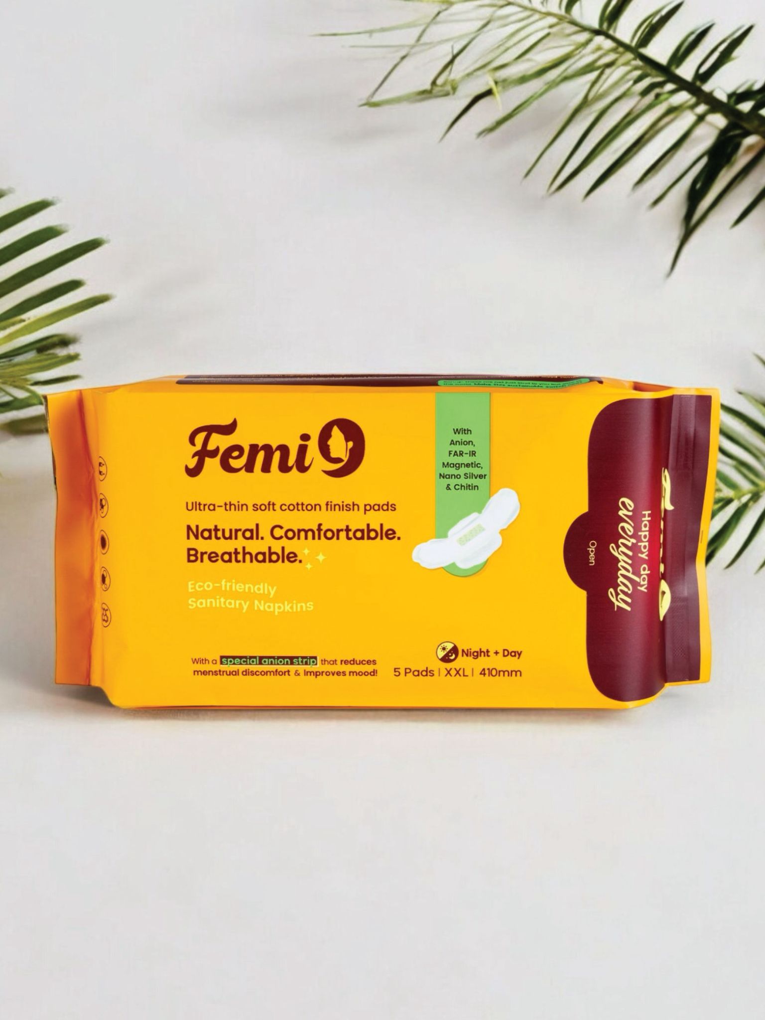 New Upgraded Femi9 Sanitary Pads | 410mm XXL-5 Pads | Night Protection